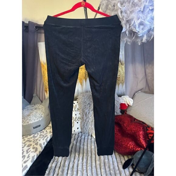 Vintage JC black terry velour sweat pants track pants suit bling juicy couture - Picture 2 of 3